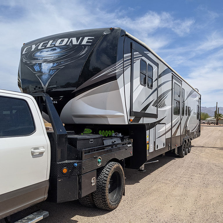 Four Peaks Transport Cyclone 5th Wheel Travel Trailer